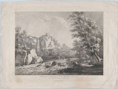Birketræ revet op med rode af en storm, 1809. af Jean Jacques de Boissieu