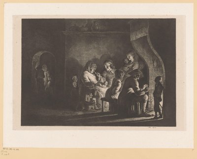 Bondefamilie omkring et bål af Jean Jacques de Boissieu
