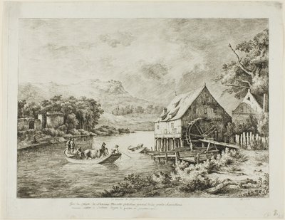 Krydsning nær vandmøllen af Jean-Jacques de Boissieu