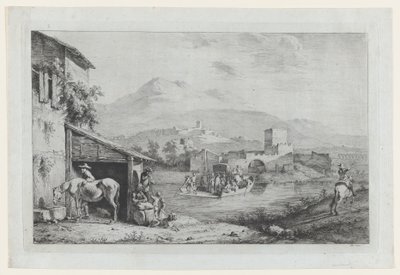 Garigliano Passage Italien, 1793. af Jean Jacques de Boissieu