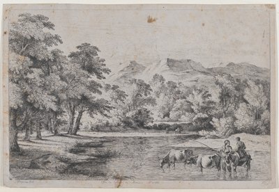 Landskab efter Fouquières, 1772. af Jean Jacques de Boissieu