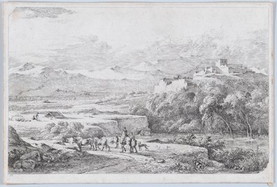 Landskab efter Van der Cabel, ca. 1773. af Jean Jacques de Boissieu