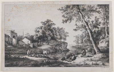 Landskab ved Ambronay, 1796. af Jean Jacques de Boissieu
