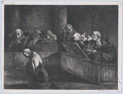 Munke sang, 1795. af Jean Jacques de Boissieu
