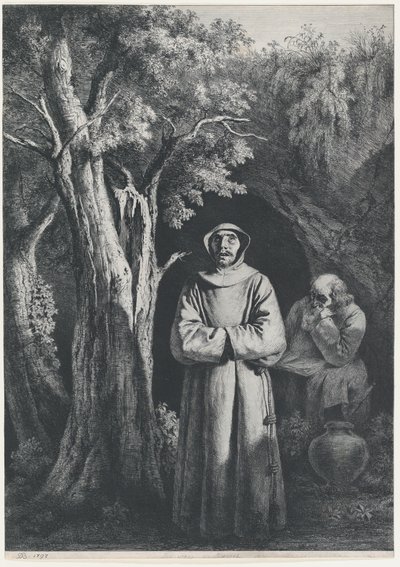 Munke i ørkenen, 1797. af Jean Jacques de Boissieu