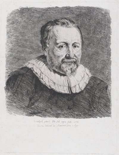 Portræt, efter Van Dyck, 1770. af Jean Jacques de Boissieu
