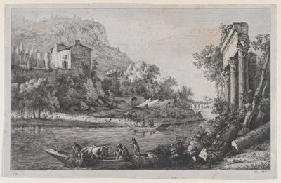 River Crossing, 1796. af Jean Jacques de Boissieu