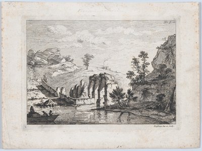 Ruiner af en akvædukt, 1763. af Jean Jacques de Boissieu