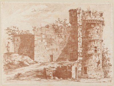 Ruinerne af et gammelt slot i Saint-Chamond, Loire af Jean Jacques de Boissieu