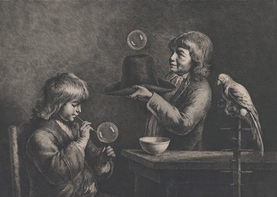 Sæbebobler, 1799. af Jean Jacques de Boissieu