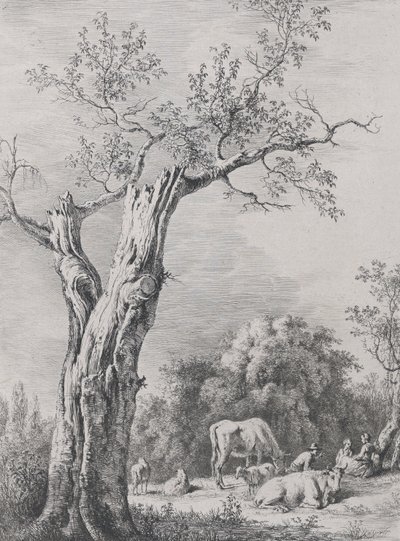 Forår, efter en tegning færdiggjort i Saint-Chamond, 1795. af Jean Jacques de Boissieu
