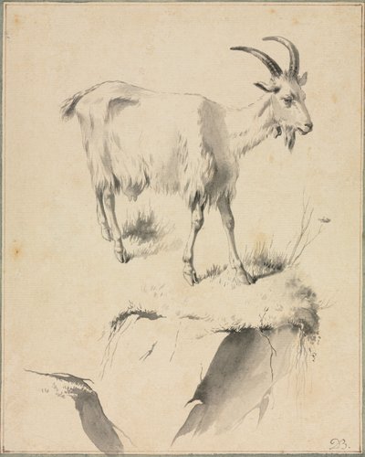 Studie af en ged, 1700-tallet. af Jean Jacques de Boissieu