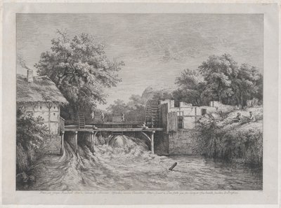 Vandmøllen, efter et maleri af Ruisdaël, 1782. af Jean Jacques de Boissieu