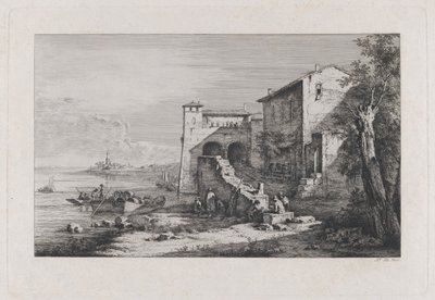 Udsigt over det gamle toldhus i Rom, 1807. af Jean Jacques de Boissieu