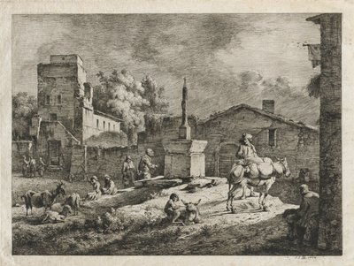 Udsigt over Saint-Andeol, 1774. af Jean Jacques de Boissieu