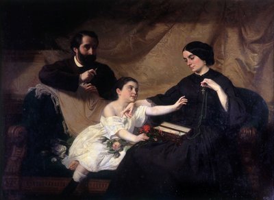 Min familie (olie på lærred) af Jean Jalabert