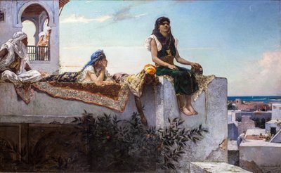Aften på terrasserne (Marokko) af Jean Joseph Benjamin Constant