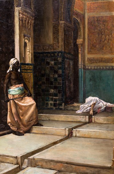 Henrettelsesscenen på Alhambra i Granada (detalje) af Jean Joseph Benjamin Constant