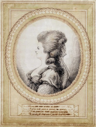 Portræt af Marie Antoinette af Østrig. af Jean Joseph Bernard