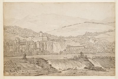 Udsigt over Isola di Sora, nær Napoli af Jean Joseph Bidault