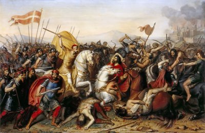 Slaget ved Saucourt-en-Vimeu den 3. august 881 af Jean Joseph Dassy