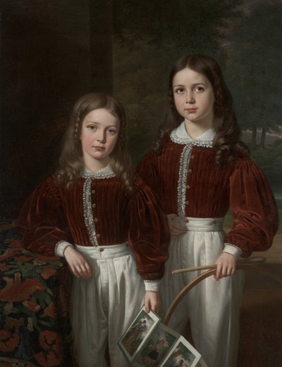 Portræt af to børn, sandsynligvis sønnerne af M. Almeric Berthier, Comte de LaSalle af Jean Joseph Vaudechamp