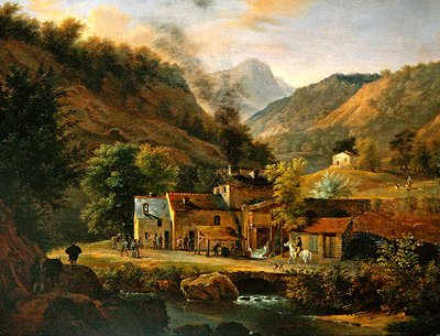 Dauphine Landscape, ca. 1820 (olie på lærred) af Jean Joseph Xavier Bidauld