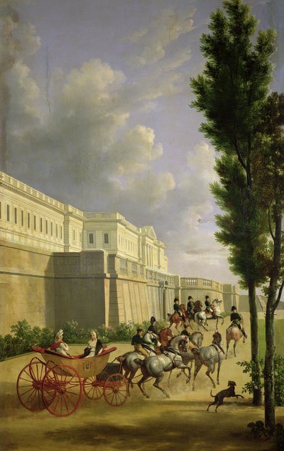 Napoleon I (1769-1821) og Marie-Louise (1791-1847) på vej på jagt i Compiegne, 1811 af Jean Joseph Xavier Bidauld