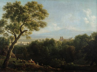 Udsigt over Frascati, 1820 af Jean Joseph Xavier Bidauld