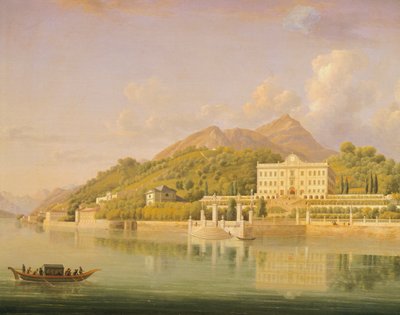 Villa Carlotta i Tremezzo ved Comosøen, af Jean-Joseph-Xavier Bidauld (1758-1846), Italien af Jean Joseph Xavier Bidauld