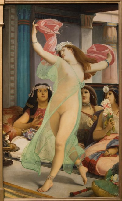 Orientalsk danser i et harem af Jean Jules Antoine Lecomte du Nouy