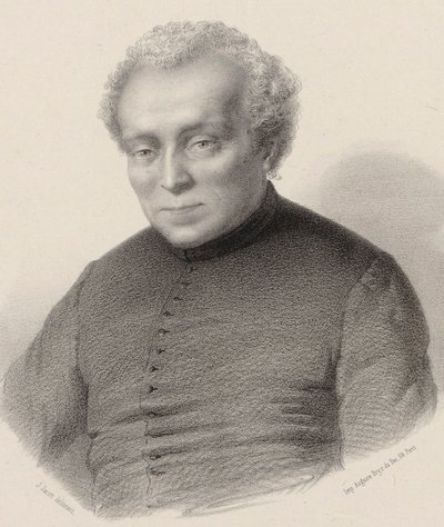 Portræt af komponisten Louis Lambillotte 1797-1855. af Jean Julien Jacott