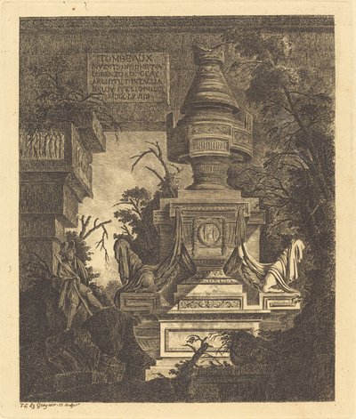 Frontispice til "Views of Tombs" af Jean Laurent Legeay
