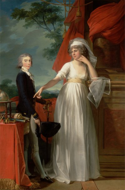 Margaret Callender og hendes søn James Kearney af Jean-Laurent Mosnier