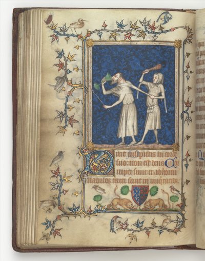 Bønnebogen af Bonne af Luxembourg, hertuginde af Normandiet f.83v, før 1349 (manuskript) af Jean Le and workshop Noir