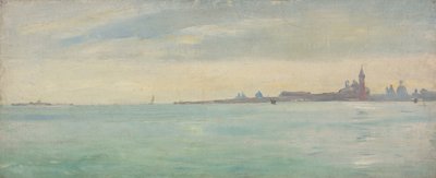 Venedig set fra den offentlige have, 1873. af Jean Lecomte du Nouy