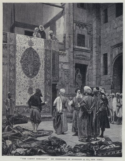 Tæppehandleren (litho) af Jean Leon (after) Gerome