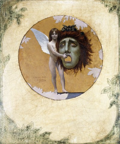 En Putto med en maske af Jean Leon Gerome