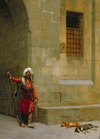 Arnaut og hunde af Jean Leon Gerome