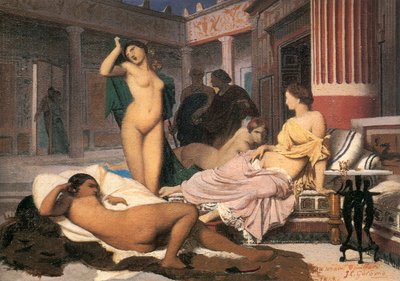 Græsk interiør skitse, 1848. af Jean Leon Gerome