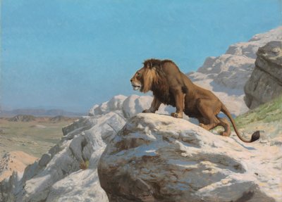 Løve på vagten af Jean Leon Gerome