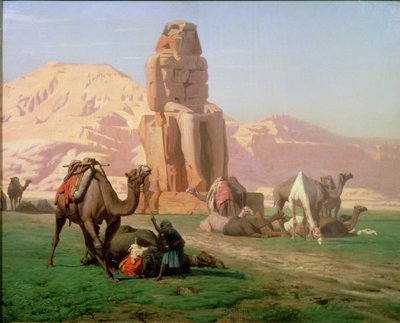 The Colossus of Memnon, 1857 af Jean Leon Gerome