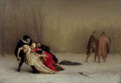 Duellen efter Maskeraden af Jean Leon Gerome