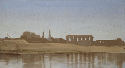 Udsigt over Nilen ved Luxor, 1857 af Jean Leon Gerome