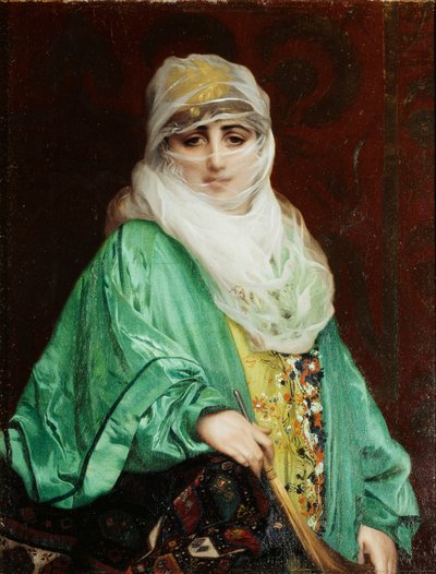 Kvinde fra Konstantinopel, stående, c.1876 af Jean Leon Gerome