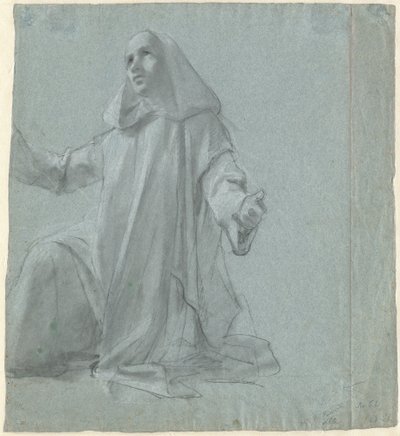 En ung præst på knæ af Jean Leonard Lugardon
