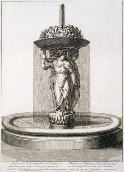 Design til et springvand, 1673 af Jean Lepautre