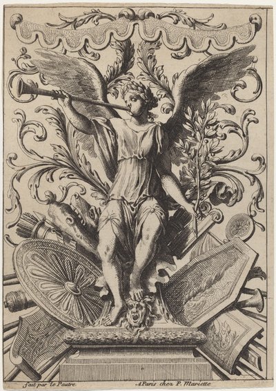 Berømmelse på et Trophy of Arms af Jean Lepautre