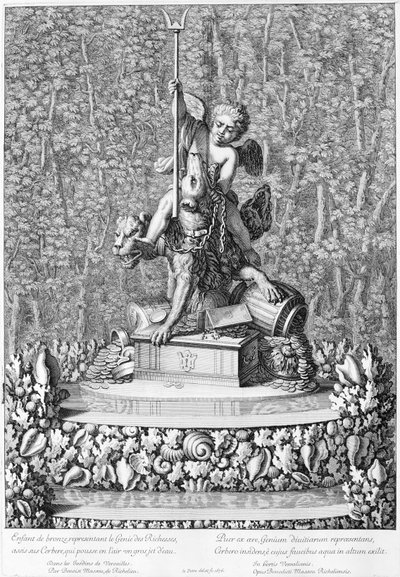 Springvand med rigdommens geni, Versailles, 1676 af Jean Lepautre