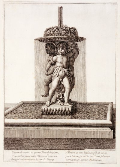 Springvand med tre forgyldte dansere i Versailles, 1672 af Jean Lepautre